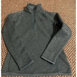 Patagonia Better Sweater 1/4 Zip Fleece Pullover Teal Women Size XS